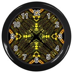 Abstract Glow Kaleidoscopic Light Wall Clocks (black) by Sapixe