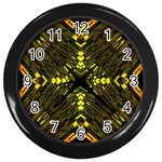 Abstract Glow Kaleidoscopic Light Wall Clocks (Black) Front