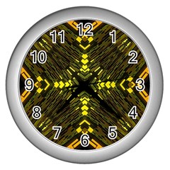 Abstract Glow Kaleidoscopic Light Wall Clocks (silver)  by Sapixe