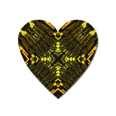 Abstract Glow Kaleidoscopic Light Heart Magnet by Sapixe