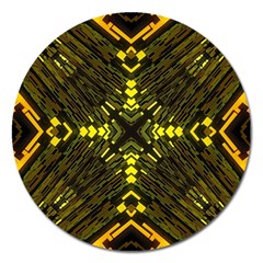 Abstract Glow Kaleidoscopic Light Magnet 5  (round) by Sapixe