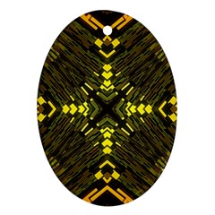 Abstract Glow Kaleidoscopic Light Oval Ornament (two Sides) by Sapixe