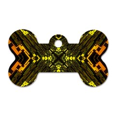 Abstract Glow Kaleidoscopic Light Dog Tag Bone (one Side) by Sapixe