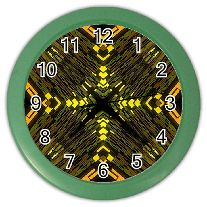 Abstract Glow Kaleidoscopic Light Color Wall Clocks