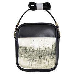 Pencil Drawing Drawing Port Girls Sling Bags by Sapixe