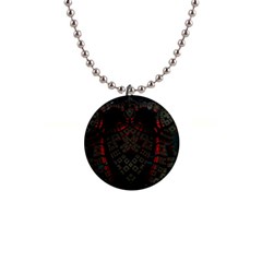 Fractal 3d Dark Red Abstract Button Necklaces by Sapixe