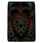 Fractal 3d Dark Red Abstract Flap Covers (L)  Front