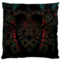 Fractal 3d Dark Red Abstract Standard Flano Cushion Case (one Side) by Sapixe