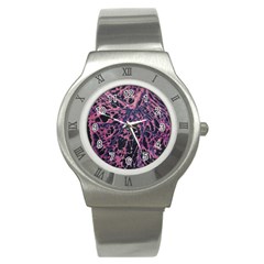 Fabric Textile Texture Macro Photo Stainless Steel Watch by Sapixe