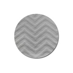 White Fabric Pattern Textile Magnet 3  (round)