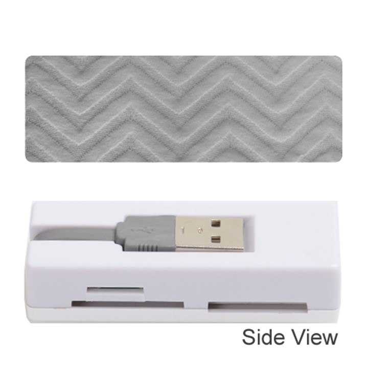 White Fabric Pattern Textile Memory Card Reader (Stick) 