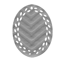 White Fabric Pattern Textile Oval Filigree Ornament (two Sides) by Sapixe