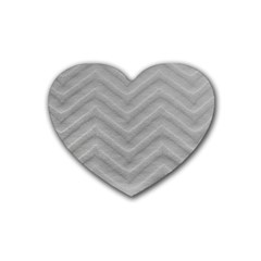 White Fabric Pattern Textile Heart Coaster (4 Pack)  by Sapixe