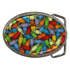 Colored Pencils Pens Paint Color Belt Buckles by Sapixe