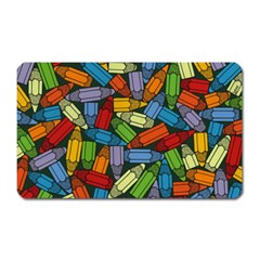 Colored Pencils Pens Paint Color Magnet (rectangular) by Sapixe