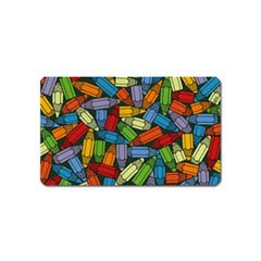 Colored Pencils Pens Paint Color Magnet (name Card) by Sapixe