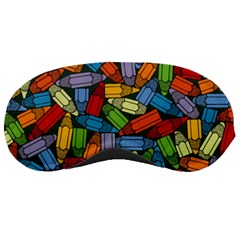 Colored Pencils Pens Paint Color Sleeping Masks by Sapixe