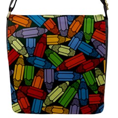 Colored Pencils Pens Paint Color Flap Messenger Bag (s) by Sapixe