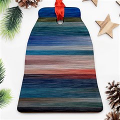 Background Horizontal Lines Bell Ornament (two Sides)