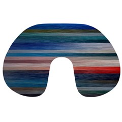 Background Horizontal Lines Travel Neck Pillows by Sapixe