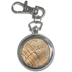 Abstract Brown Tree Timber Pattern Key Chain Watches