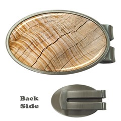 Abstract Brown Tree Timber Pattern Money Clips (Oval) 