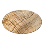 Abstract Brown Tree Timber Pattern Oval Magnet Front