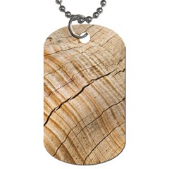 Abstract Brown Tree Timber Pattern Dog Tag (Two Sides)