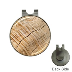 Abstract Brown Tree Timber Pattern Hat Clips with Golf Markers