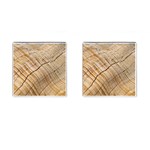 Abstract Brown Tree Timber Pattern Cufflinks (Square) Front(Pair)