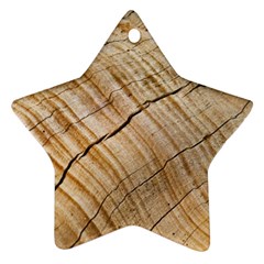 Abstract Brown Tree Timber Pattern Star Ornament (Two Sides)