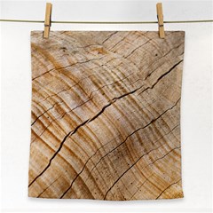 Abstract Brown Tree Timber Pattern Face Towel