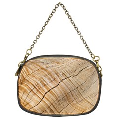 Abstract Brown Tree Timber Pattern Chain Purses (Two Sides) 