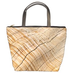 Abstract Brown Tree Timber Pattern Bucket Bags