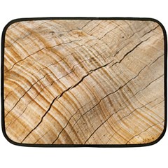 Abstract Brown Tree Timber Pattern Double Sided Fleece Blanket (Mini) 