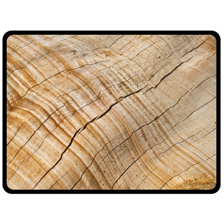 Abstract Brown Tree Timber Pattern Fleece Blanket (Large) 