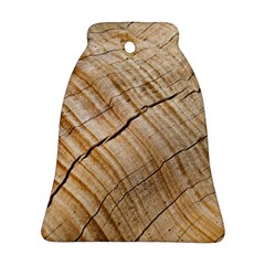 Abstract Brown Tree Timber Pattern Ornament (Bell)