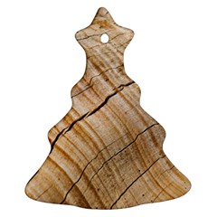 Abstract Brown Tree Timber Pattern Christmas Tree Ornament (Two Sides)