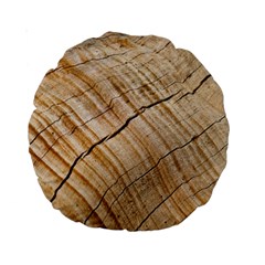 Abstract Brown Tree Timber Pattern Standard 15  Premium Round Cushions