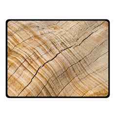 Abstract Brown Tree Timber Pattern Double Sided Fleece Blanket (Small) 