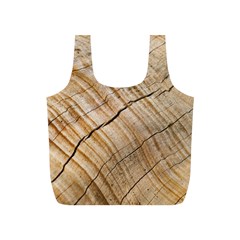 Abstract Brown Tree Timber Pattern Full Print Recycle Bags (S) 