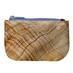 Abstract Brown Tree Timber Pattern Large Coin Purse