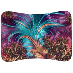 Feather Fractal Artistic Design Velour Seat Head Rest Cushion