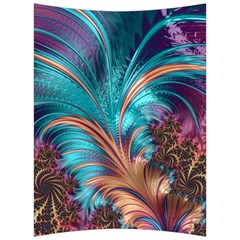 Feather Fractal Artistic Design Back Support Cushion by Sapixe