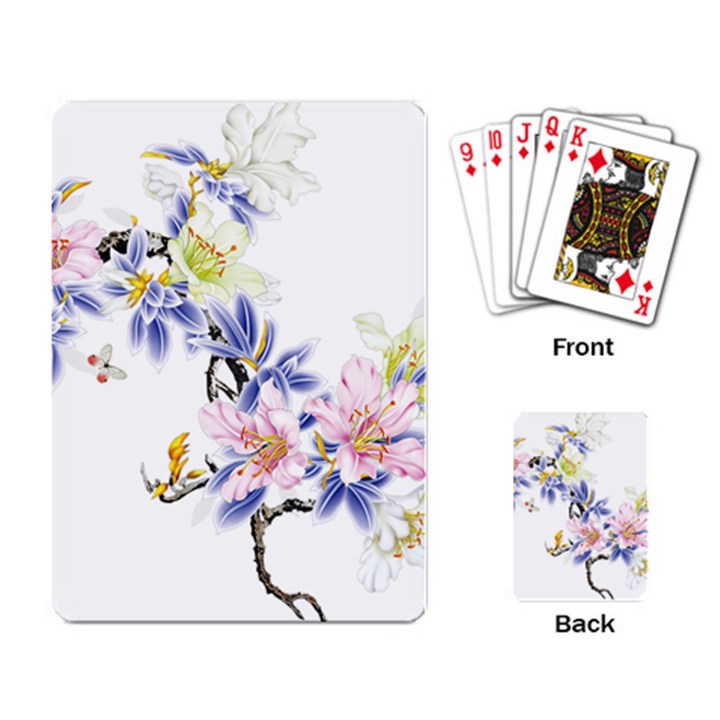 Lily Hand Painted Iris Playing Card