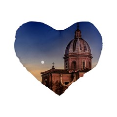 San Giovanni Battista Dei Fiorentini Church, Rome, Italy Standard 16  Premium Heart Shape Cushions by dflcprints