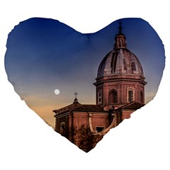 San Giovanni Battista Dei Fiorentini Church, Rome, Italy Large 19  Premium Heart Shape Cushions by dflcprints