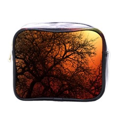 Sunset Silhouette Winter Tree Mini Toiletries Bag (one Side) by LoolyElzayat