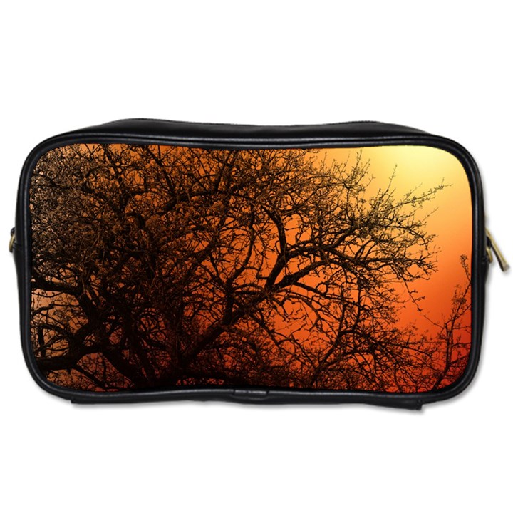 Sunset Silhouette Winter Tree Toiletries Bag (One Side)