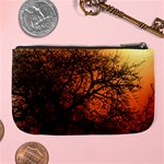 Sunset Silhouette Winter Tree Large Coin Purse Back